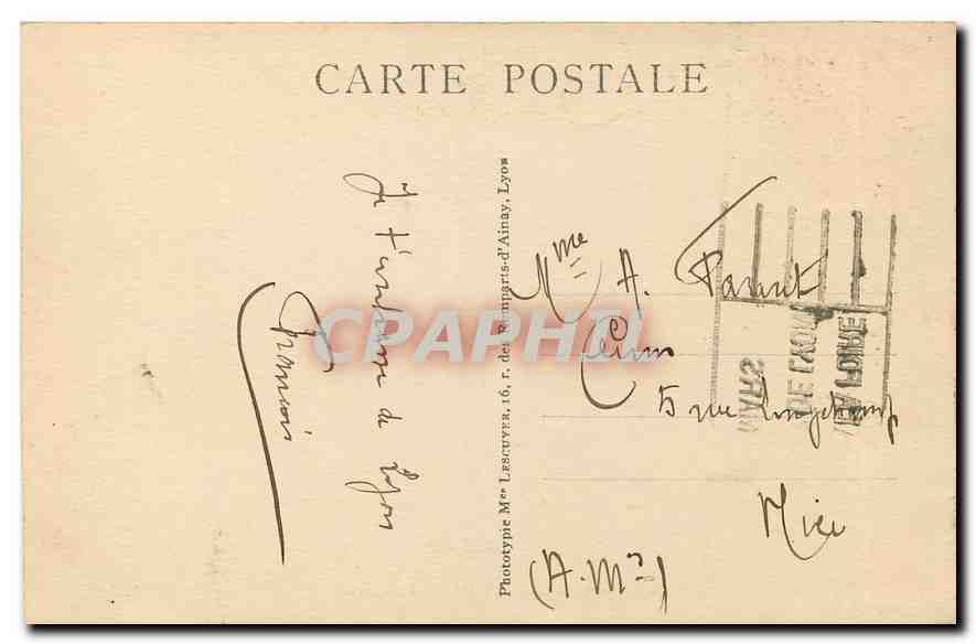 CPA Lyon Le pont Morand et coteau de Fourviere  — Verso