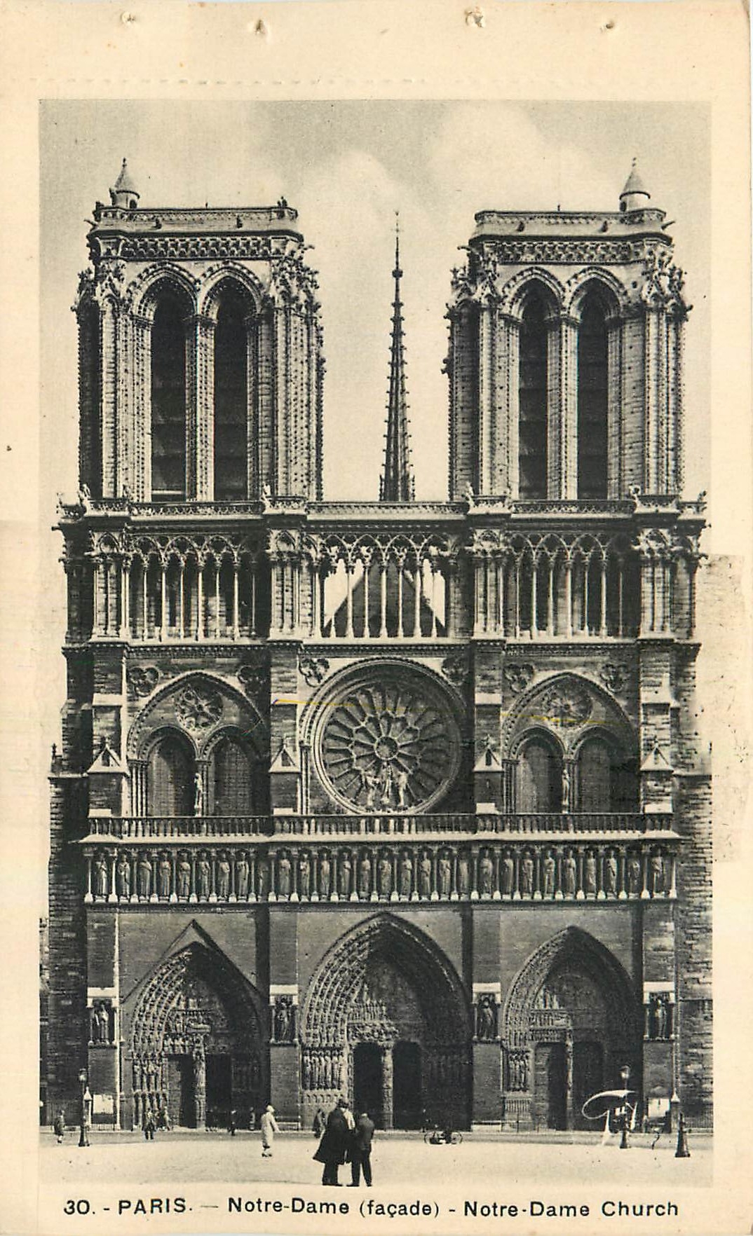 CPA Paris Notre Dame facade Church 