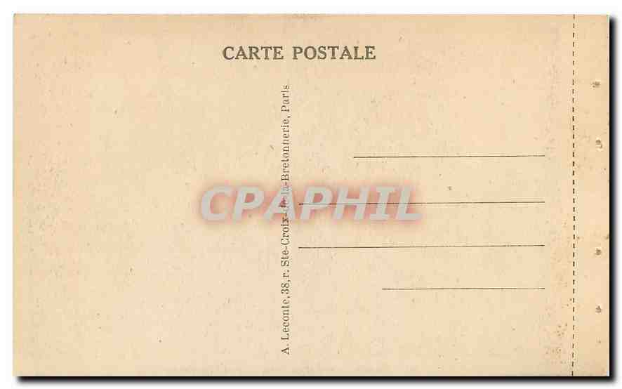 CPA Paris Hotel de Ville  — Rückseite