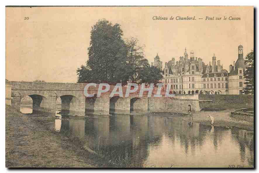 CPA Chateau de Chambord Pont sur le Cosson 