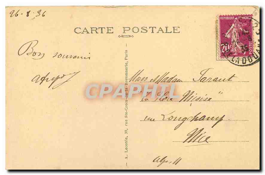 CPA Paris La Place Maubert  — Rückseite