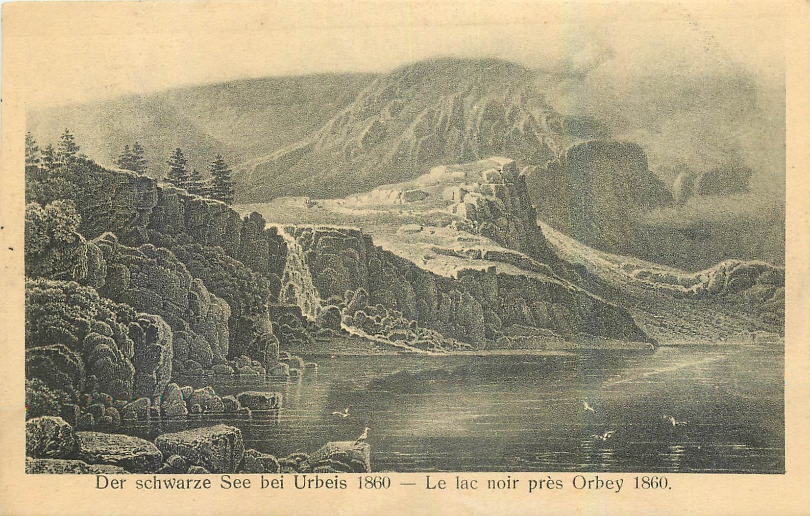 CPA Der schwarze See bei Urbeis Le lac noir pres Orbey 