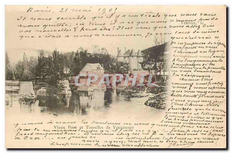 CPA Vieux Pont et Tourelles de Vernonnet Vernon