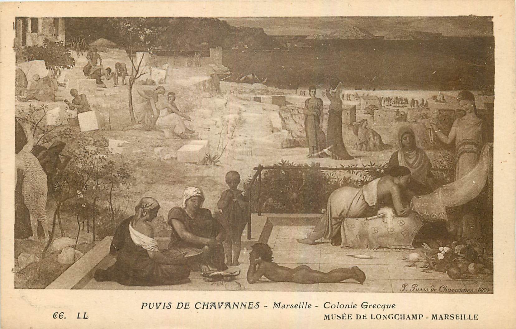 CPA Puvis de Chavannes Marseille Colonie Grecque Musee de Longchamp Marseille 
