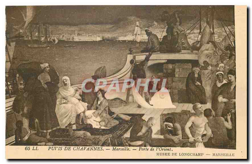 CPA Puvis de Chavannes Marseille Porte de l'Orient Musee de Longchamp Marseille 