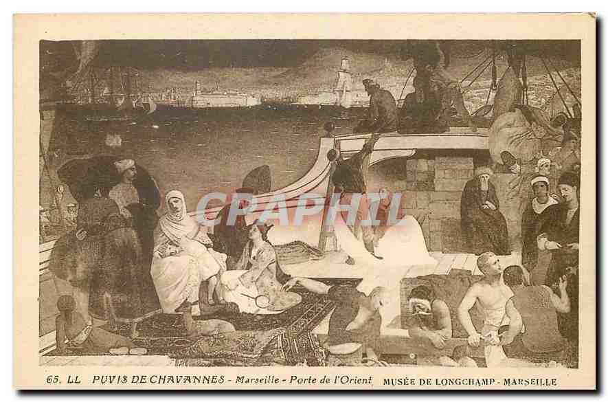 CPA Puvis de Chavannes Marseille Porte de l'Orient Musee de Longchamp Marseille 