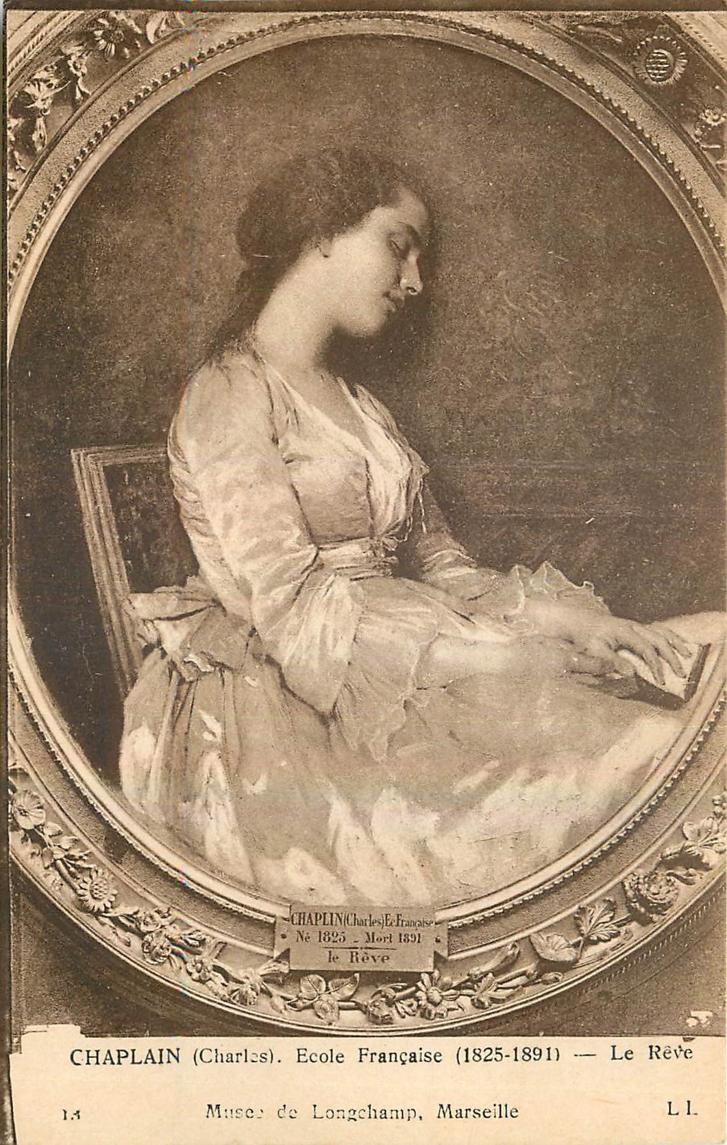 CPA Chaplin Charles Ecole Francaise Le Reve Musee de Longchamp Marseille 