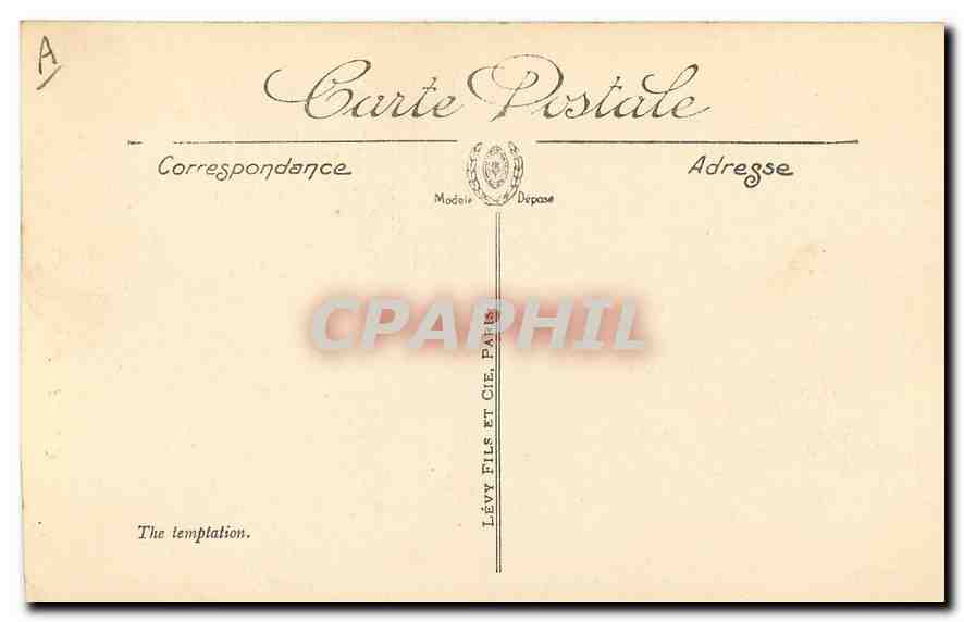 CPA Quinsac Paul La Tentation Musee de Longchamp Marseille  — Rückseite