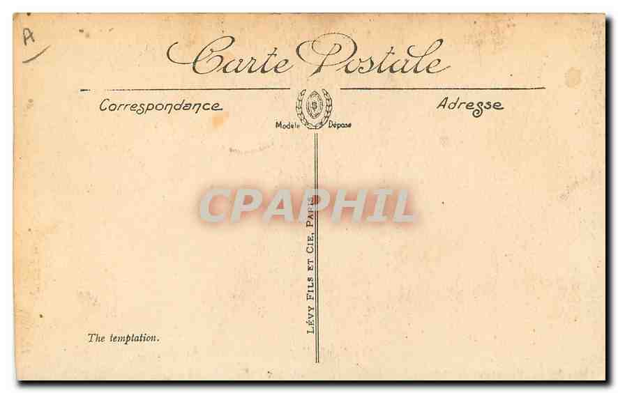 CPA Quinsac Paul La Tentation Musee de Longchamp Marseille  — Rückseite