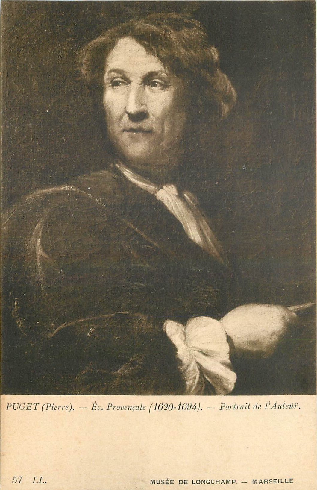 CPA Puget Pierre Ec Provencale Portrait de l'Auteur Musee de Longchamp Marseille 