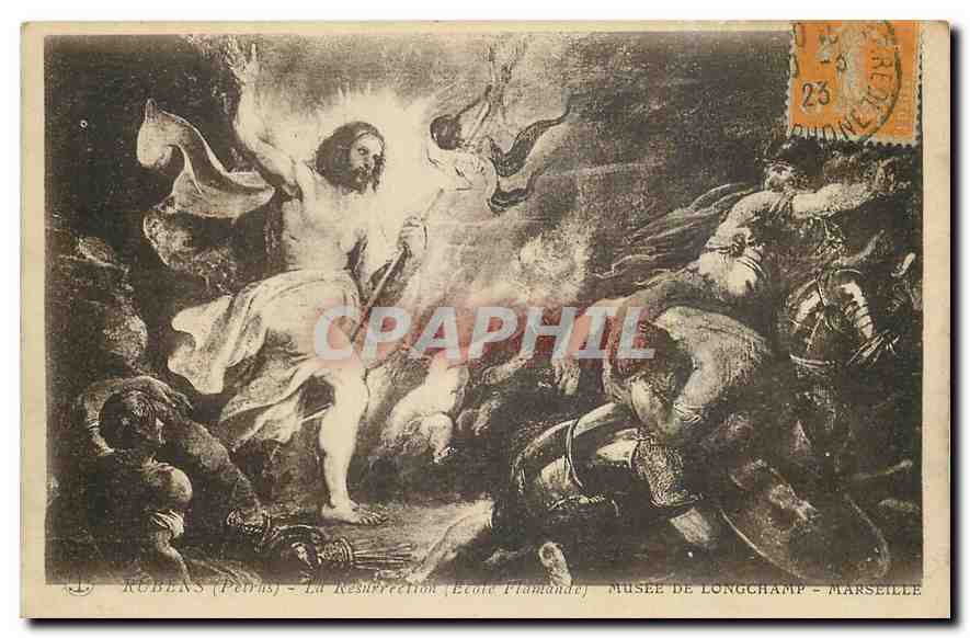 CPA Rubens Petrus La Ressurection Ecole Flamande Musee de Longchamp Marseille 