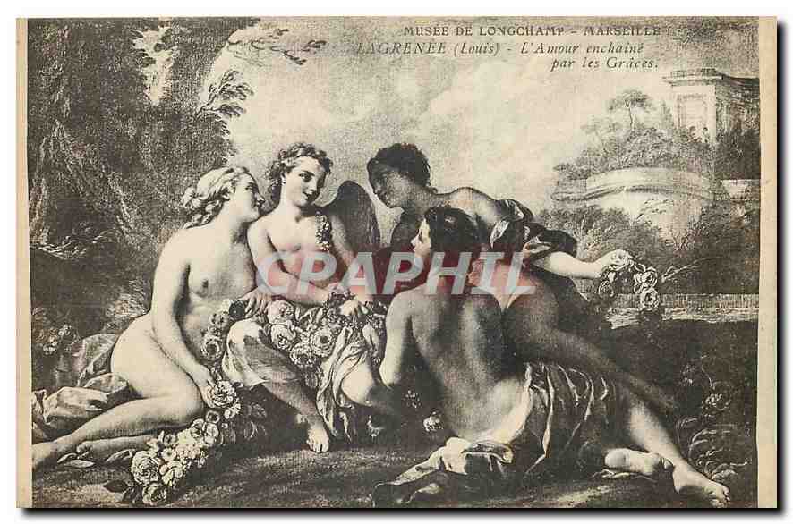 CPA Musee de Longchamp Marseille Lagrenee Louis l'Amour enchaine par les Graces 