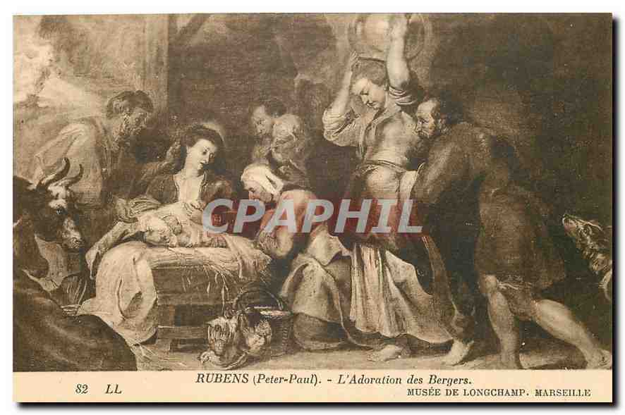 CPA Rubens Peter Paul l'Adoration des Bergers Marseille Musee de Longchamp 