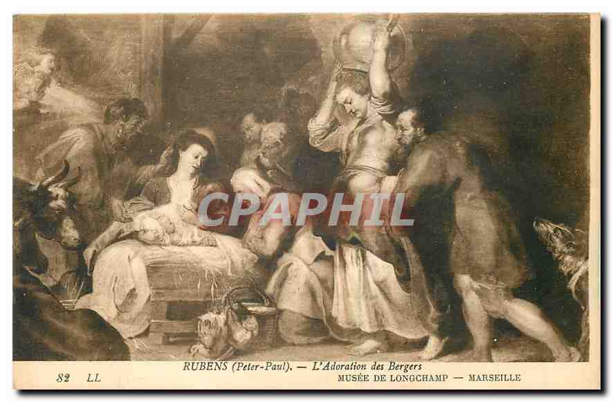CPA Rubens Peter Paul l'Adoration des Bergers Marseille Musee de Longchamp 