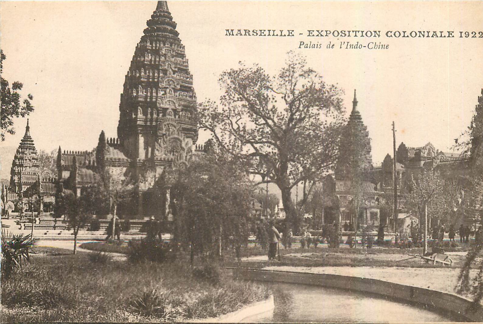 CPA Marseille Exposition Coloniale Palais de l'Indo Chine 