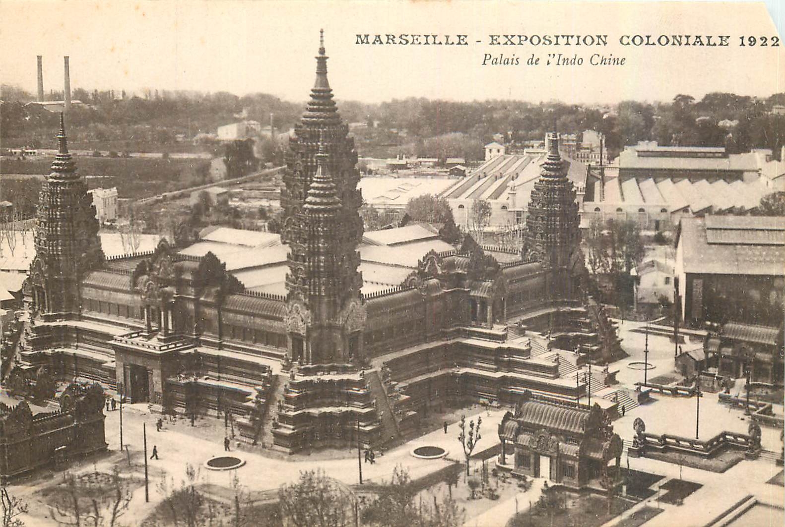 CPA Marseille Exposition Coloniale Palais de l'Indo Chine 