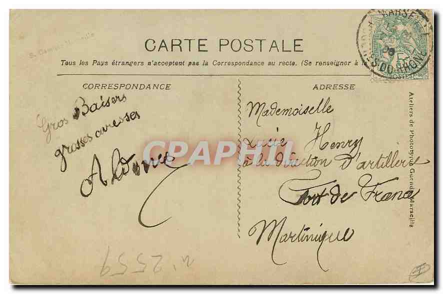 CPA Marseille Exposition Coloniale Grand Palais de l'Indo Chine  — Rückseite