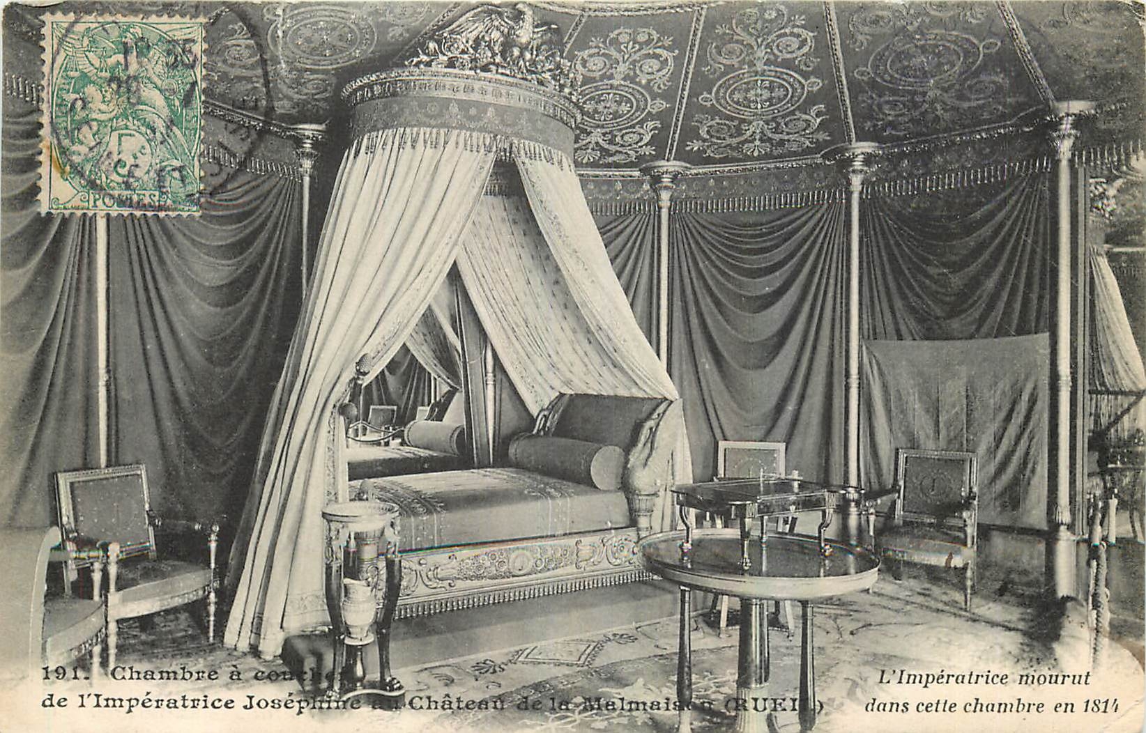 CPA Chambre a coucher de l'Imperatrice Josephine du Chateau de la Malmaison 