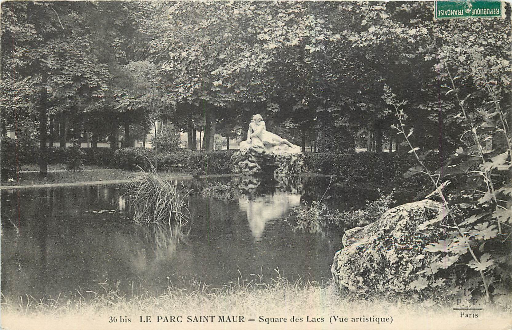 CPA Le Parc Saint Maur Square des Lacs Vue artistique 