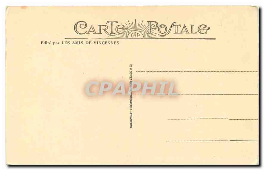 CPA Vincennes Le Donjon Cheminee de la Salle Etage  — Rückseite
