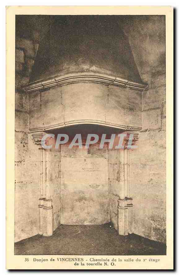 CPA Donjon de Vincennes Cheminee de la salle 