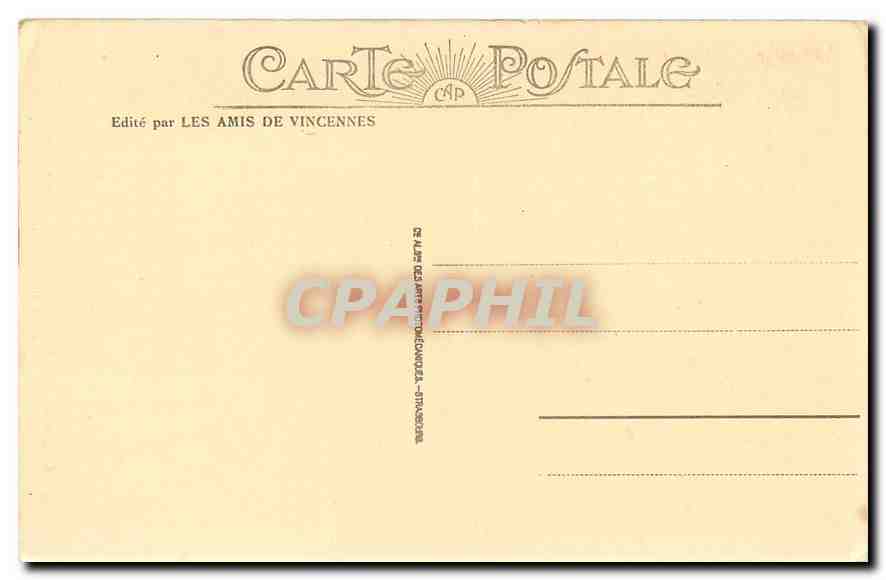 CPA Donjon de Vincennes Cheminee de la salle  — Rückseite