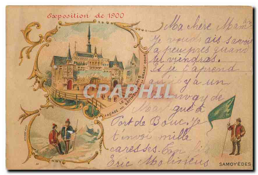 CPA Samoyedes Exposition de 1900 Le Vieux paris 