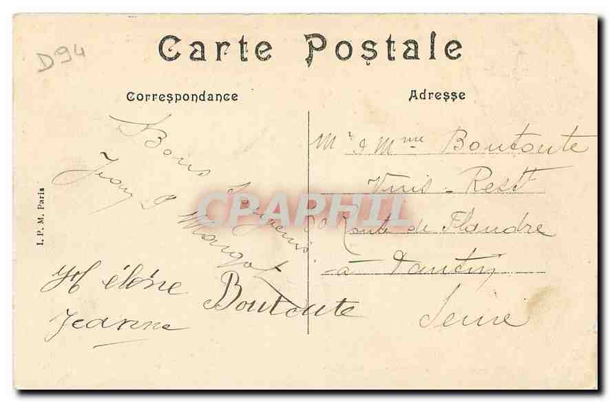 CPA Site Pittoresque des Bords de Marne a La varenne  — Rückseite