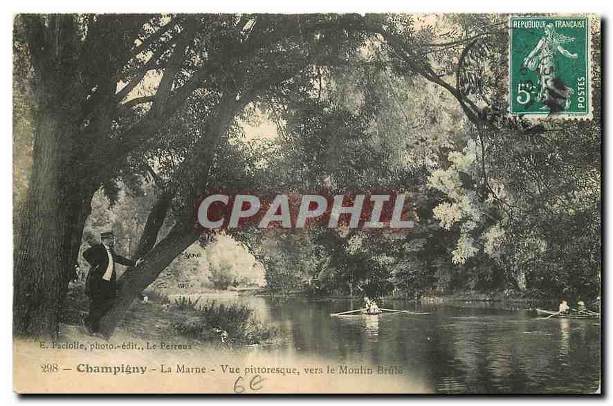 CPA Champigny La Marne Vue pittoresque vers le Moulin Brute 