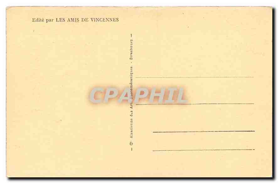 CPA Vincennes Le Donjon vu de l'avenue du Polygone  — Rückseite
