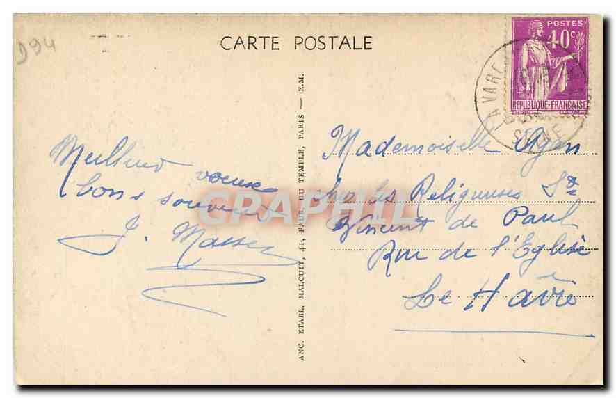 CPA La Varenne Les bords de la Marne  — Rückseite