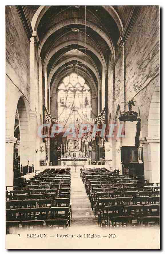 CPA Sceaux Interieur de l'Eglise 