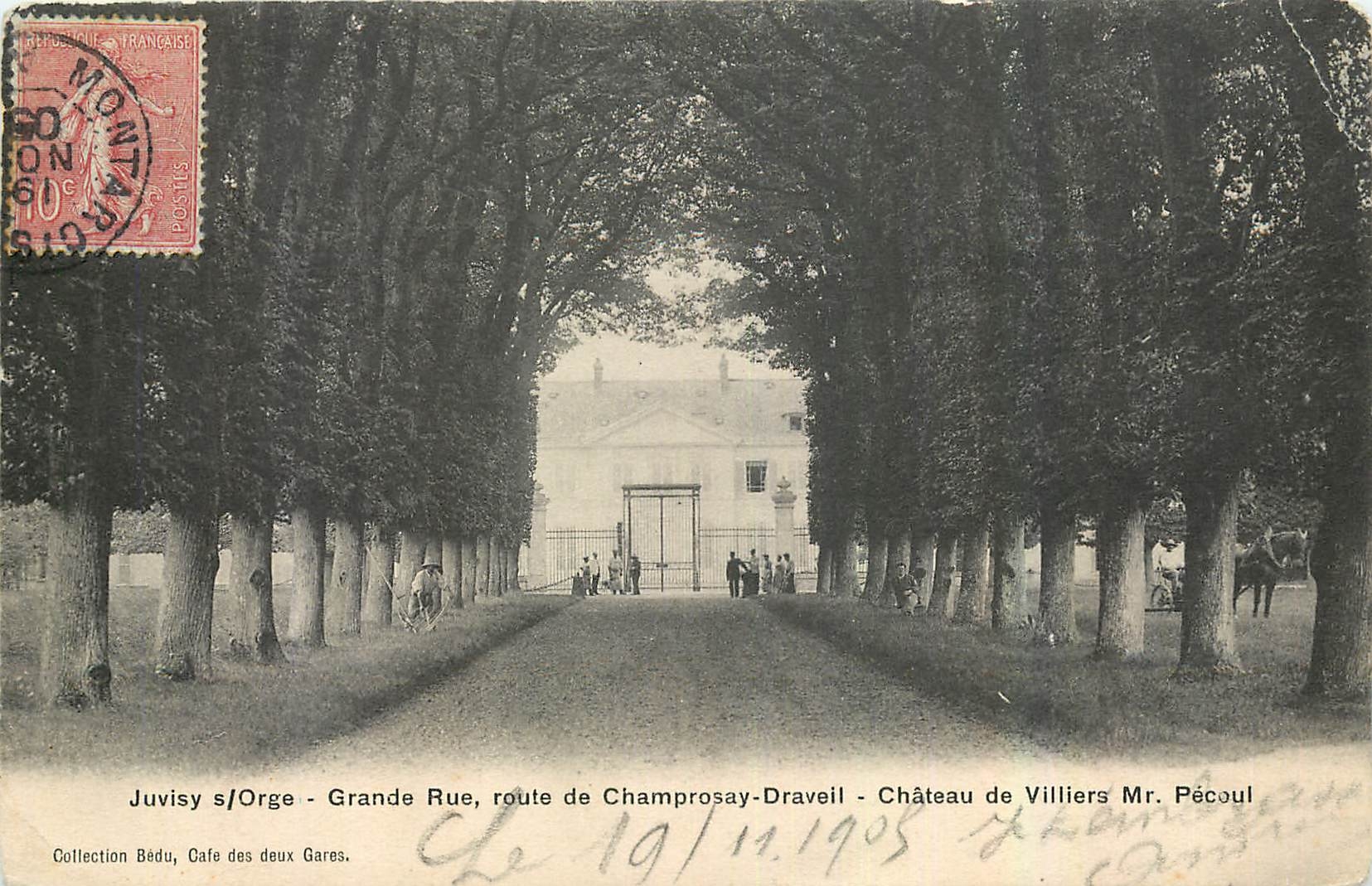 CPA Juvisy Grande Rue route de Champrosay Draveil Chateau de Villiers Mr Pecoul 