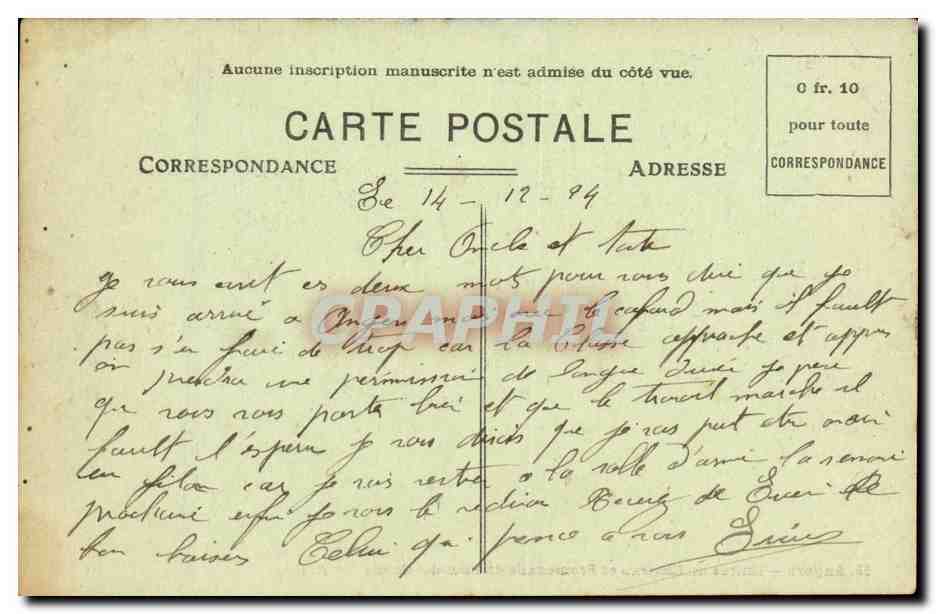 Angers CPA entree du chateau et promenade du Bout du monde — Rückseite