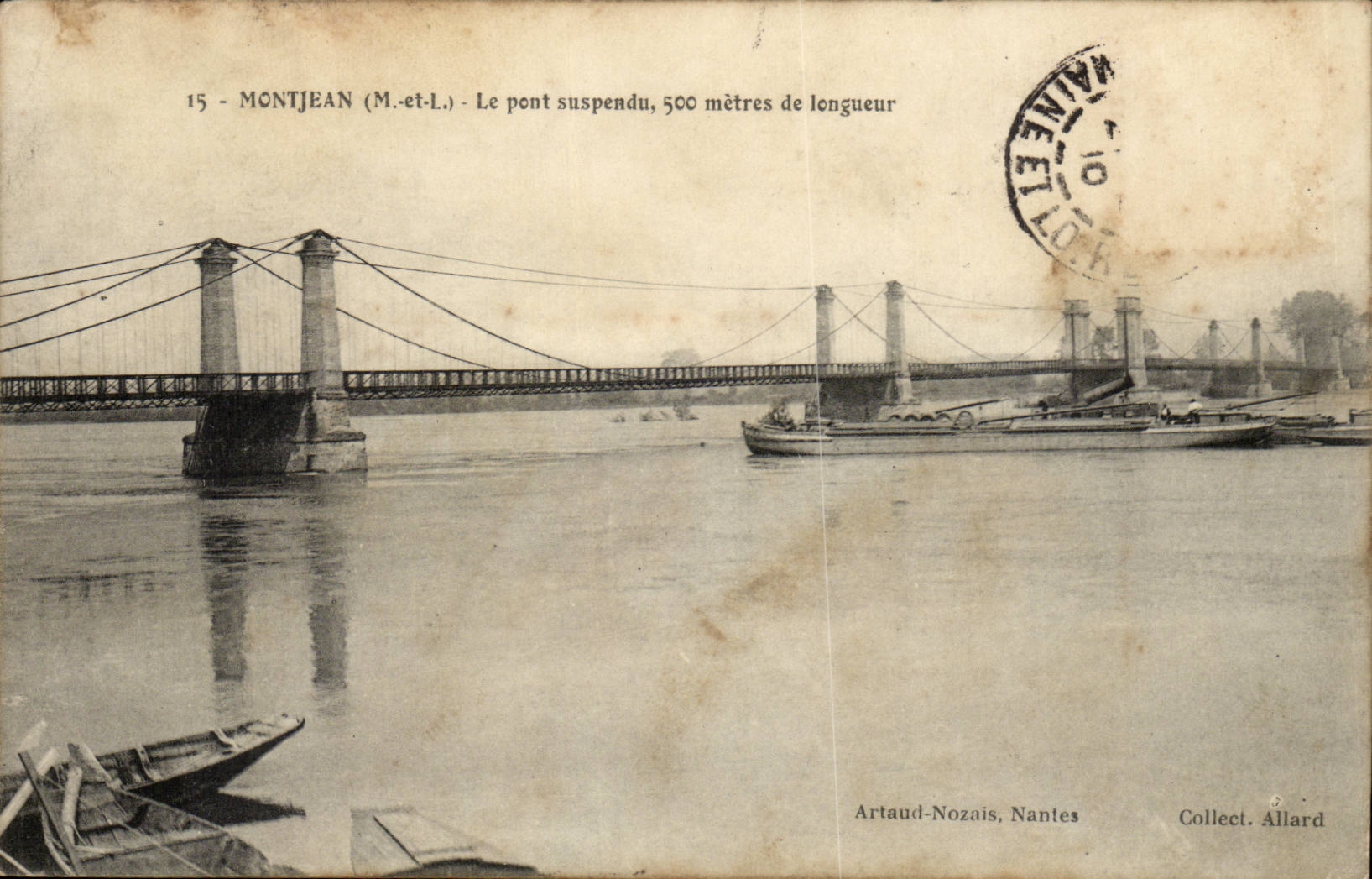 Montjean CPA Le pont sustendu 500 metres de longueur