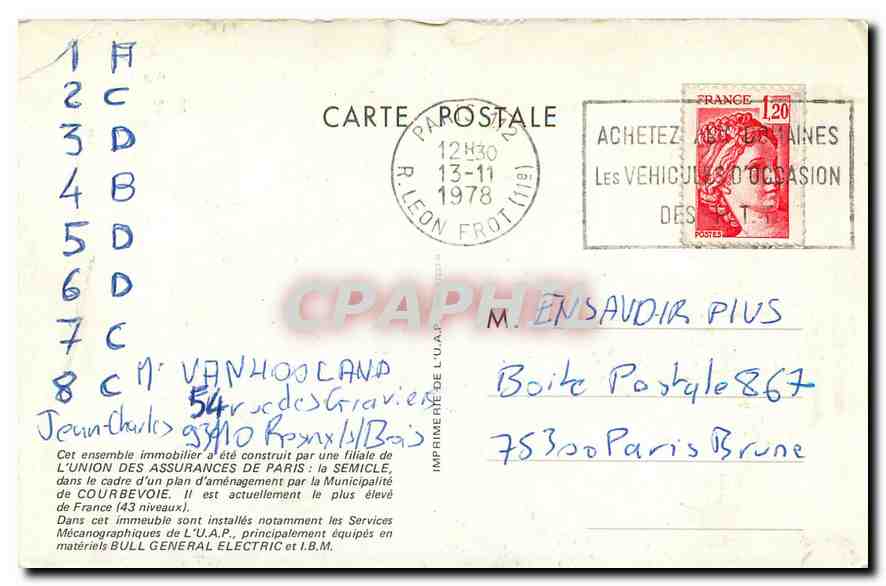 CPM Courbevoie — Rückseite