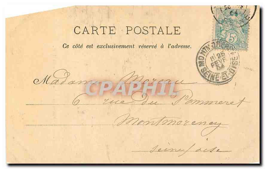 CPA Vincennes La Chapelle du Fort  — Rückseite