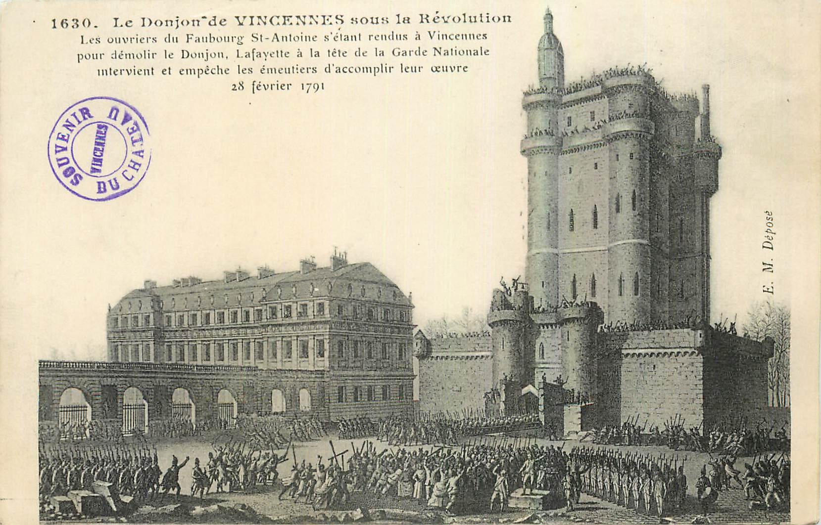 CPA Le Donjon de Vincennes sous la Revolution 