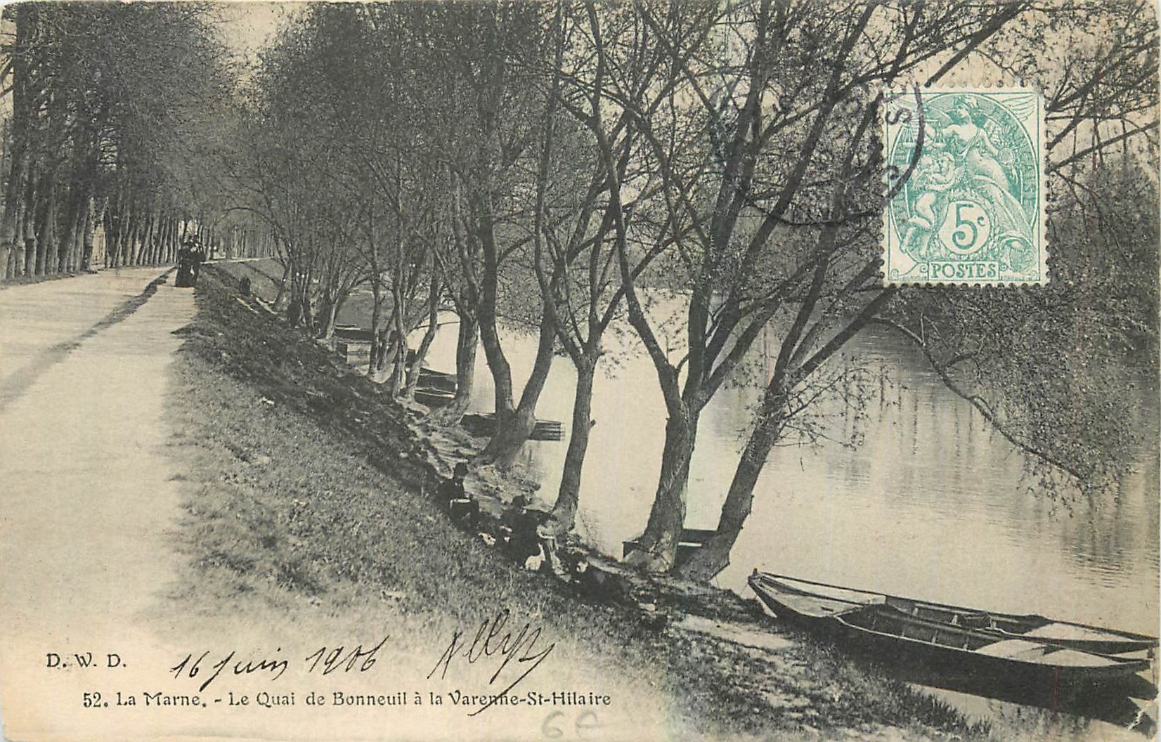 CPA La Marne Le Quai de Bonneuil a la Varenne St Hilaire 