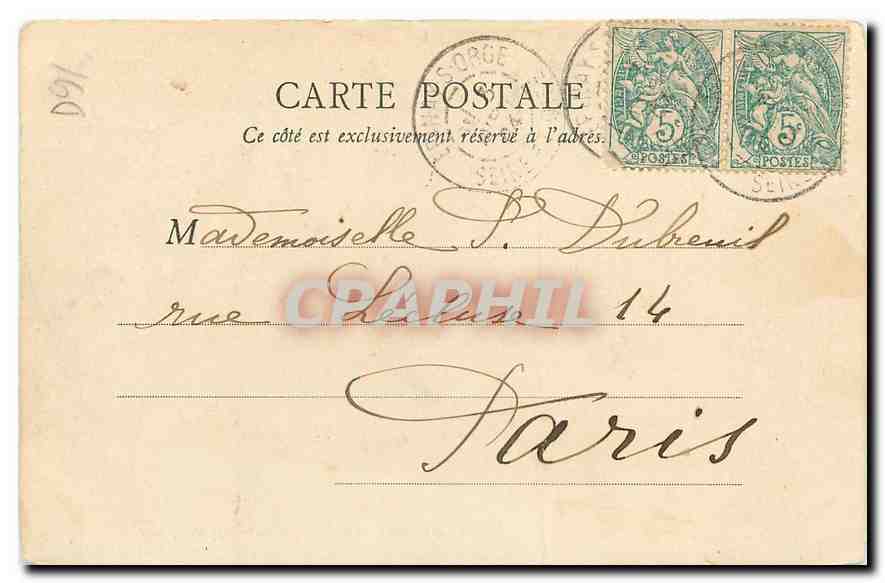CPA Pont Vigier sur l'Yvette entre Savigny sur Orge et Epinay  — Rückseite
