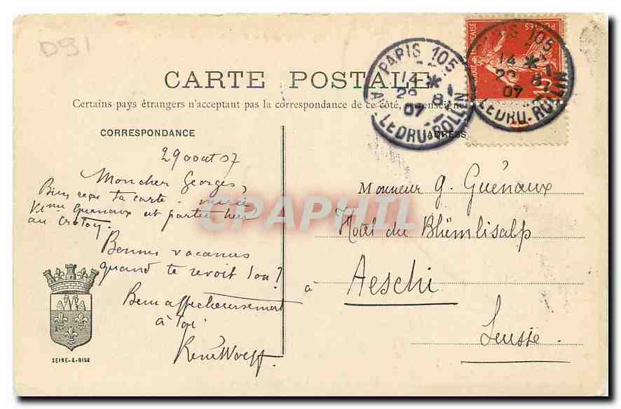 CPA Les Bords de l'Orge de Savigny a Lormoy Saint Michel Savigny Un Embarcadere  — Rückseite