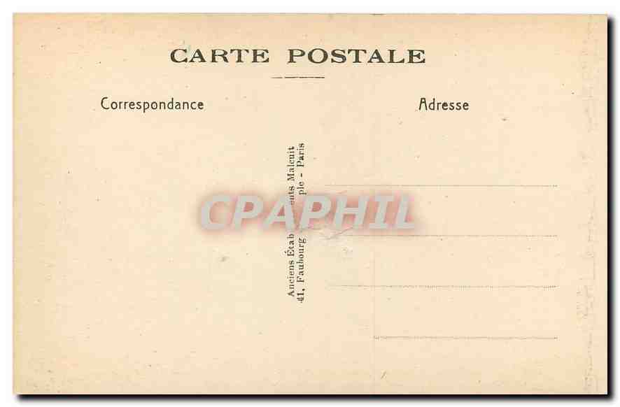 CPA Bois de Vincennes Route des Batteries Cascades et Pont Rustique  — Rückseite