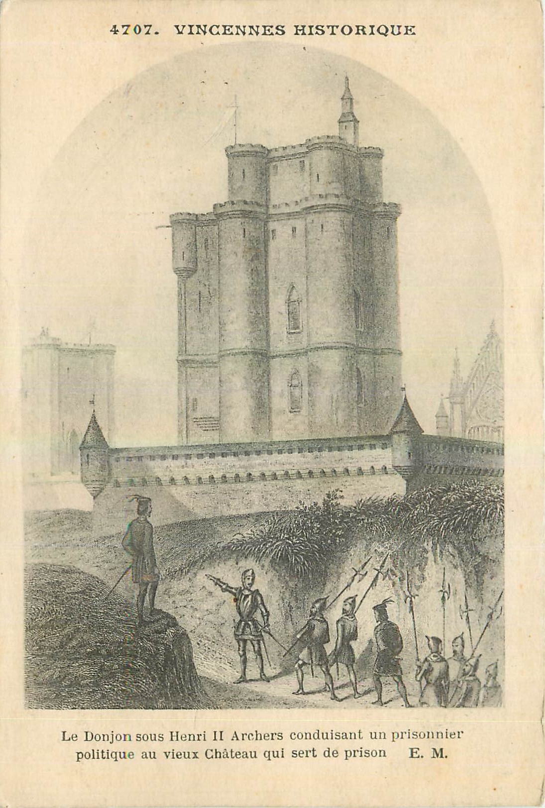 CPA Vincennes Historique Le Donjon sous Henri II 