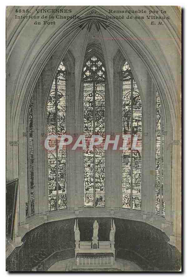 Vincennes — Intérieur de la Chapelle du Fort — E. M.