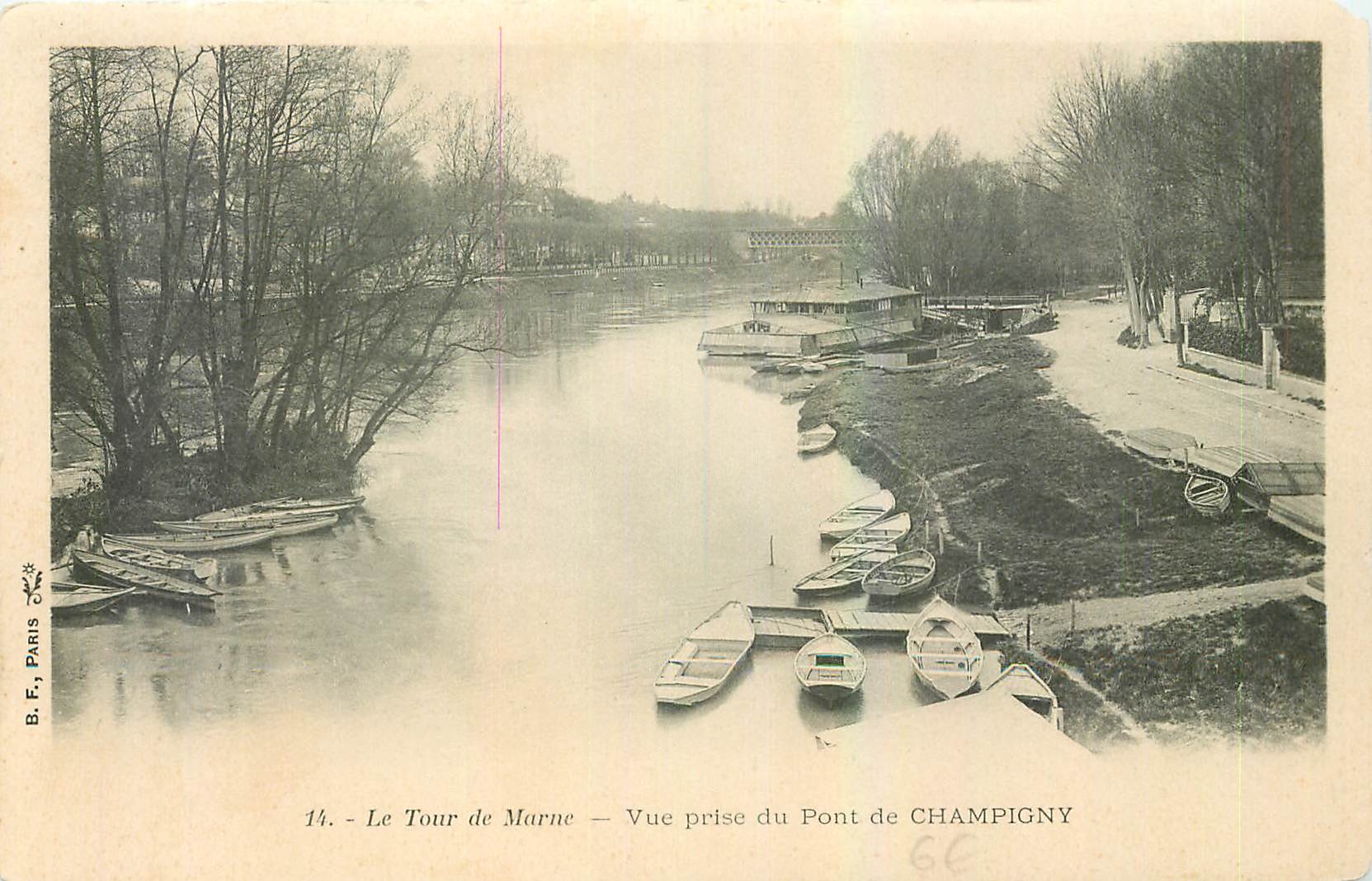 CPA Le Tour de Marne Vue prise du Pont de Champigny 
