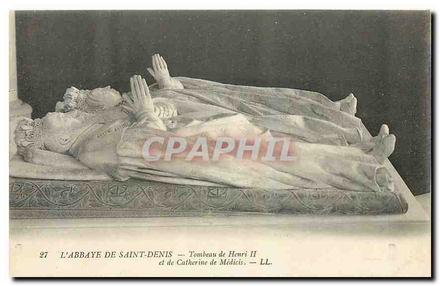 CPA L'Abbaye de Saint Denis Tombeau de Henri II et de Catherine de Medicis 