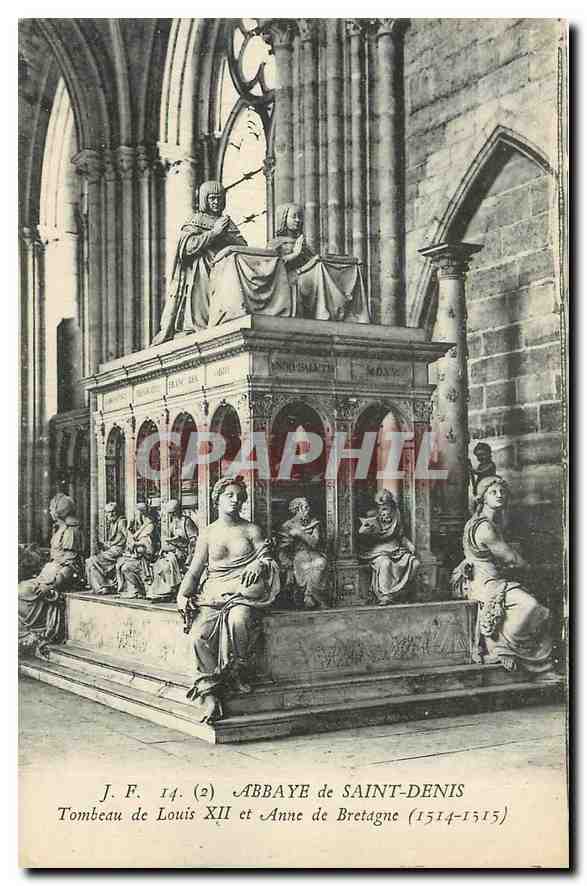 CPA Abbaye de Saint Denis Tombeau de Louis II et d'Anne de Bretagne 