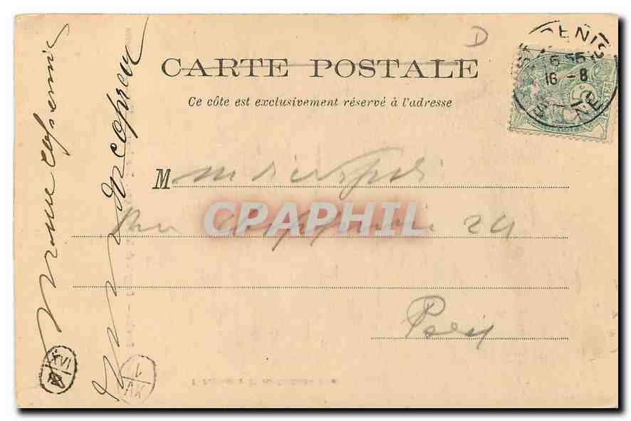 CPA St Denis Crypte de la Basilique Tombeau de Marie Antoinette  — Rückseite