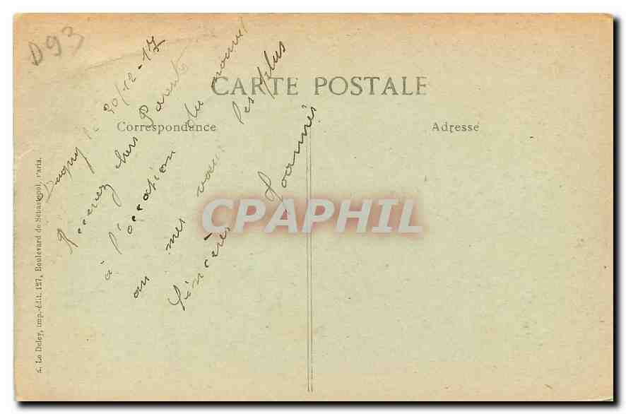 CPA Le Bourget Le nouveau Pont du Chemin de Fer  — Rückseite