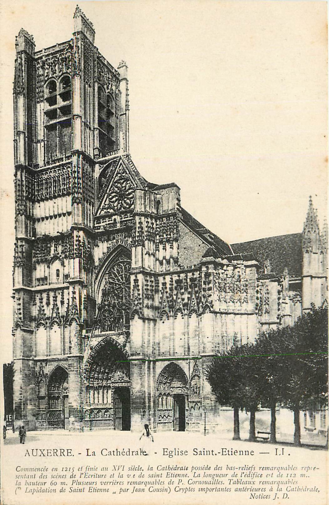 CPA Auxerre La Cathedrale Eglise Saint Etienne 
